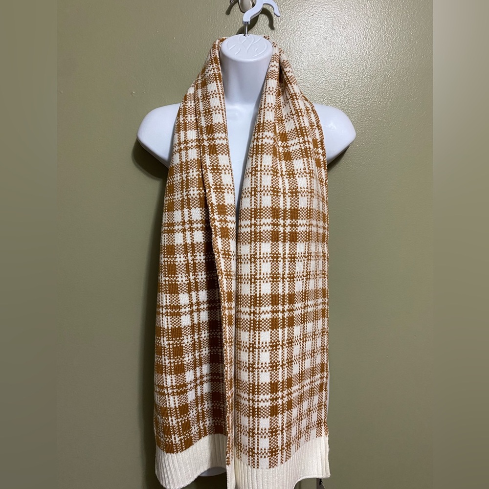 NWT Brown and Cream Timberland‎ Scarf, OS